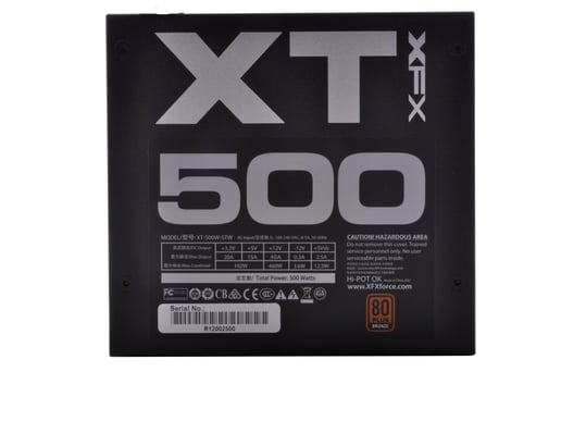 XFX XT500 500W Power Supply 80 Plus Bronze