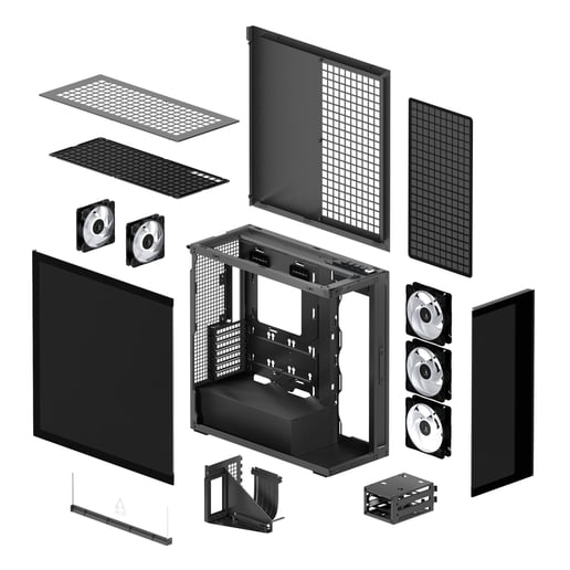 ARCTIC Xtender Mid Tower Gaming Case - VG Mirror Black 