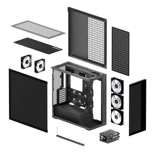 ARCTIC Xtender Mid Tower Gaming Case - Mirror Black 