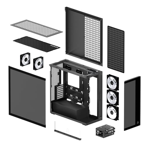Artic ARCTIC Xtender Mid Tower Gaming Case - Black 