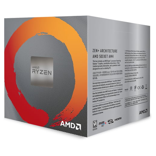 AMD Ryzen 5 3400G 3.7GHz Quad Core AM4 CPU 