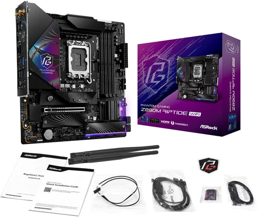 ASRock Z890M Riptide WiFi mATX Motherboard for Intel LGA1851 CPUs