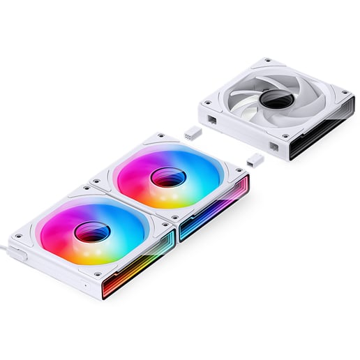 Jonsbo ZK-120W 120mm Chassis Fan Triple Pack in White