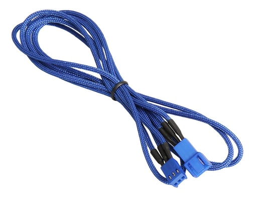 BitFenix Alchemy 3-Pin Extension 60cm - sleeved blue/blue