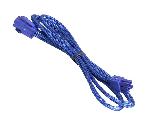 BitFenix Alchemy 4-Pin ATX12V Extension 45cm - sleeved blue/blue