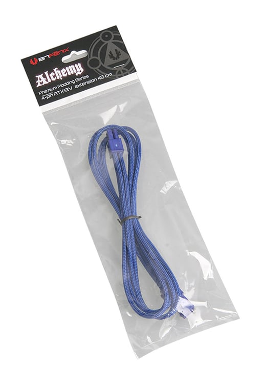 BitFenix Alchemy 4-Pin ATX12V Extension 45cm - sleeved blue/blue