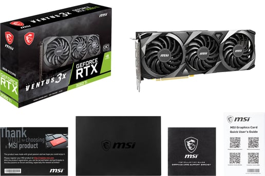 MSI GeForce RTX 3060 Ti VENTUS 3X LHR OC 8GB Graphics Card