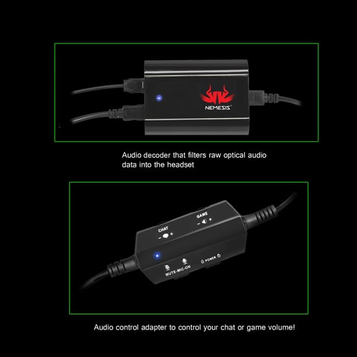 Sumvision AKUMA optical fiber wired gaming headset for PC, PS4, Xbox 360, Xbox ONE
