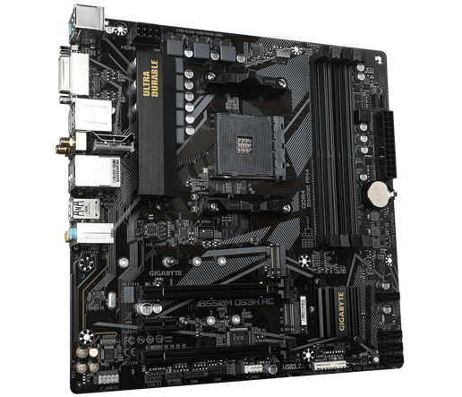 Gigabyte B550M DS3H AC mATX Motherboard for AMD AM4 CPUs
