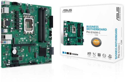 ASUS Pro B760M-C-CSM mATX Motherboard for Intel Socket 1700 CPUs