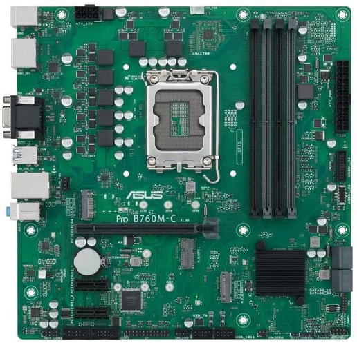 ASUS Pro B760M-C-CSM mATX Motherboard for Intel Socket 1700 CPUs