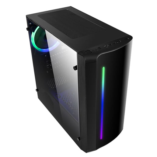 CiT Beam Mid Tower Gaming Case - Black 