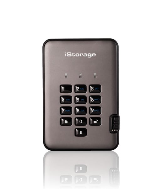 5TB iStorage diskAshur Pro2 Desktop External Hard Drive - USB 3.2 Gen 2