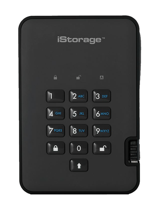 3TB iStorage diskAshur2 Desktop External Hard Drive - USB 3.2 Gen 2