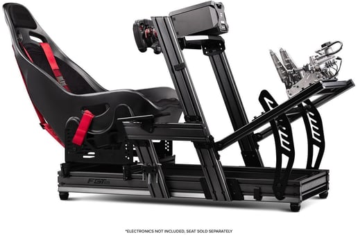 Next Level Racing F-GT Elite Formula & GT Aluminium Profile Simulator Cockpit - Wheel Plate Edition