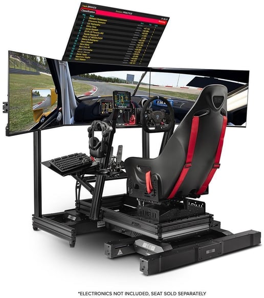 Next Level Racing F-GT Elite Formula & GT Aluminium Profile Simulator Cockpit - Wheel Plate Edition