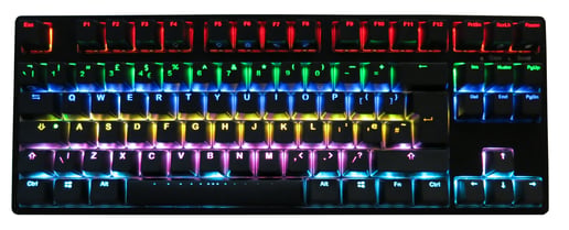 iKBC F87 TKL RGB Mechanical Keyboard with Cherry MX Brown switches (UK Layout)