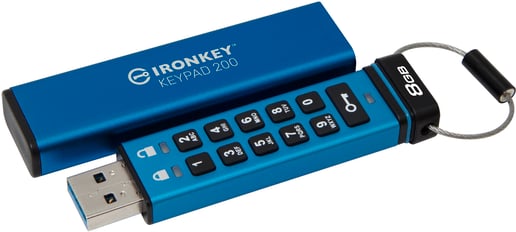 8GB Kingston IronKey Keypad 200 USB 3.0 Flash Drive