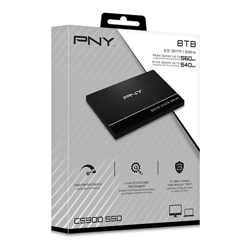 1TB PNY CS900 1TB 2.5" 2.5" 1 x SATA Solid State Drive