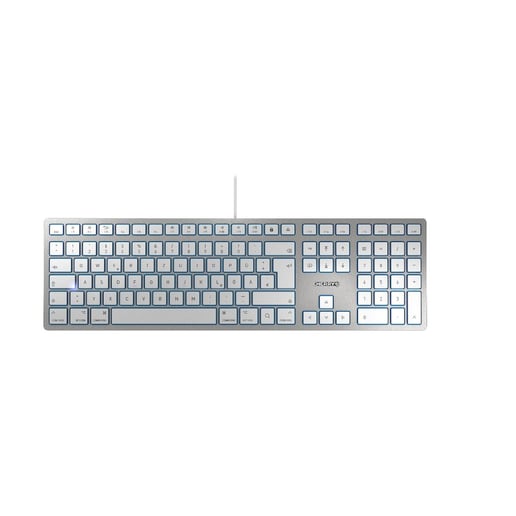 Cherry KC 6000 Slim USB Keyboard (Silver/White) for Mac