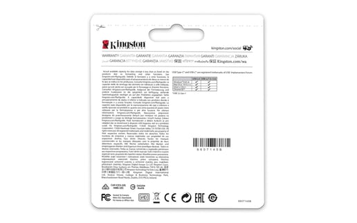 256GB Kingston DataTraveler microDuo 3C 1 x USB 3.0 x 1 x Type-C USB Flash Drive