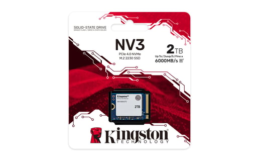 2TB Kingston NV3 M.2 2230 PCI Express 4.0 x4 NVMe Solid State Drive