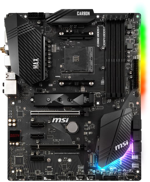 MSI B450 GAMING PRO CARBON MAX WIFI ATX Motherboard for AMD AM4