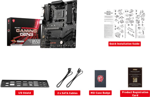 MSI B550 GAMING GEN3 ATX Motherboard for AMD AM4 CPUs