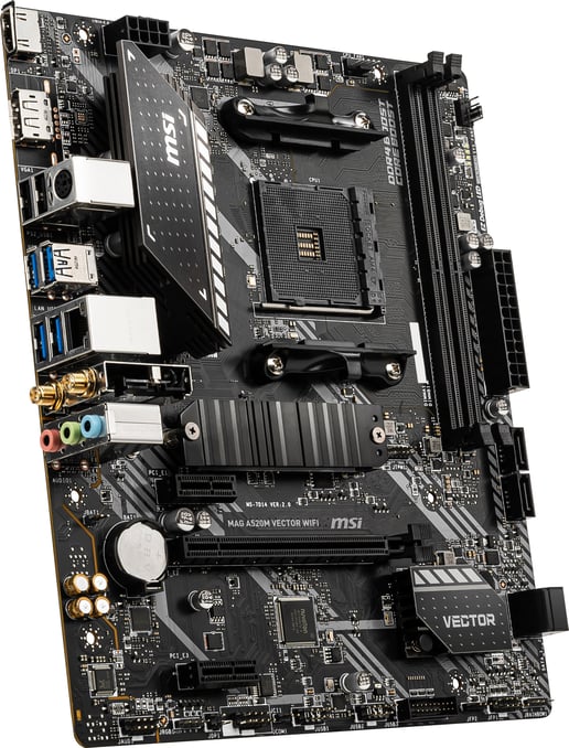 MSI MAG A520M VECTOR WIFI mATX Motherboard for AMD AM4 CPUs