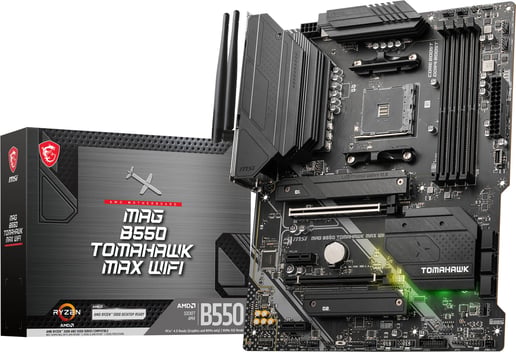 MSI MAG B550 TOMAHAWK MAX WIFI ATX Motherboard for AMD AM4 CPUs