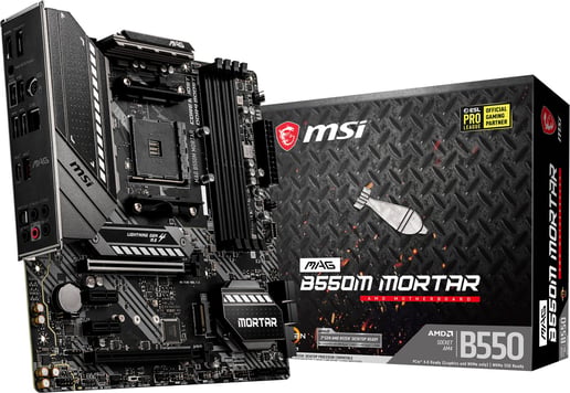MSI MAG B550M MORTAR mATX Motherboard for AMD AM4 CPUs