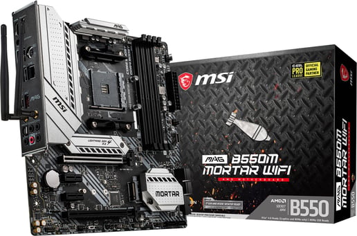 MSI MAG B550M MORTAR WIFI mATX Motherboard for AMD AM4 CPUs