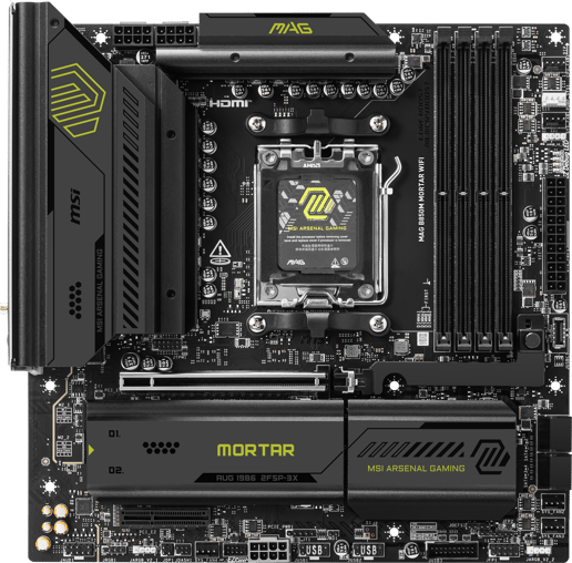 MSI MAG B850M MORTAR WIFI mATX Motherboard for AMD AM5 CPUs