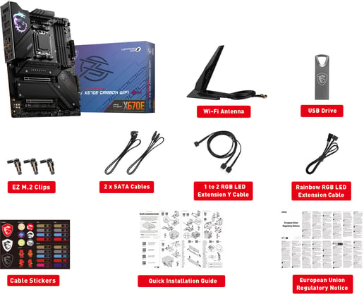 MSI MPG X670E CARBON WIFI ATX Motherboard for AMD AM5 CPUs