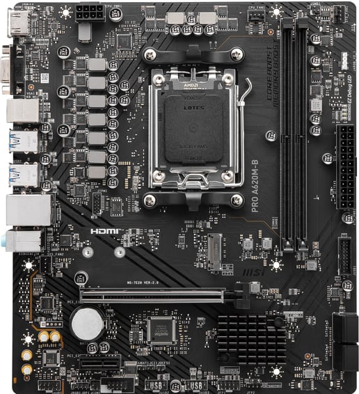 MSI PRO A620M-B mATX Motherboard for AMD AM5 CPUs