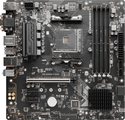 MSI PRO B550M-P GEN3 Motherboard, mATX, AMD Socket AM4, B550 Chipset *Open Box*