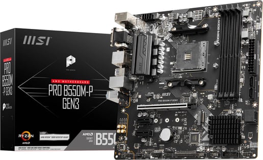 MSI PRO B550M-P GEN3 Motherboard, mATX, AMD Socket AM4, B550 Chipset *Open Box*