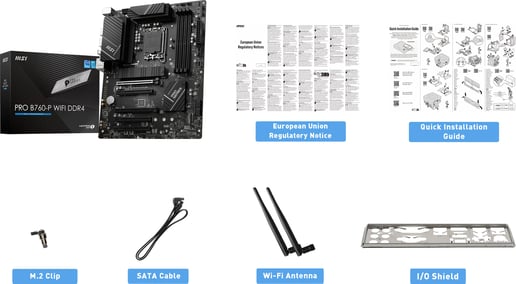 MSI PRO B760-P WIFI DDR4 ATX Motherboard for Intel LGA1700 CPUs