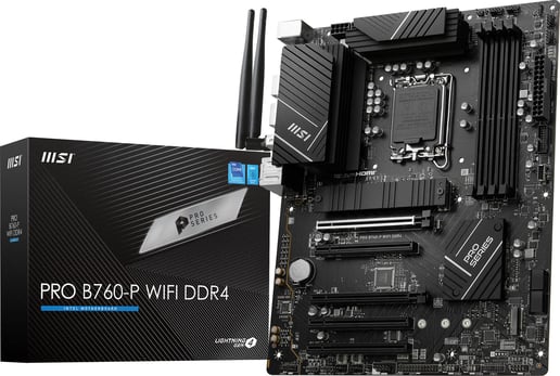 MSI PRO B760-P WIFI DDR4 ATX Motherboard for Intel LGA1700 CPUs