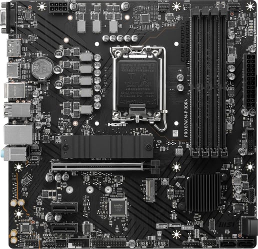 MSI PRO B760M-P DDR4 mATX Motherboard for Intel LGA1700 CPUs