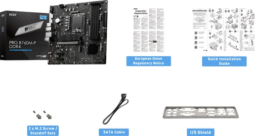MSI PRO B760M-P DDR4 mATX Motherboard for Intel LGA1700 CPUs