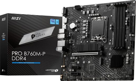 MSI PRO B760M-P DDR4 mATX Motherboard for Intel LGA1700 CPUs