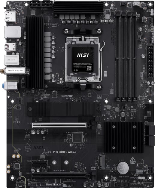 MSI PRO B850-S WIFI6E ATX Motherboard for AMD Socket AM5 CPUs