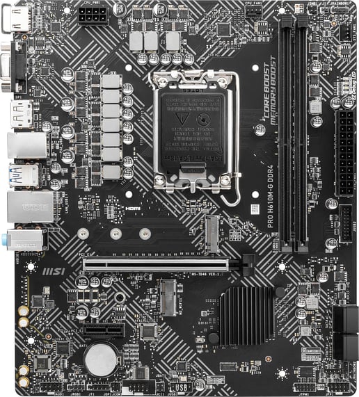 MSI PRO H610M-G DDR4 mATX Motherboard for Intel Socket 1700 CPUs