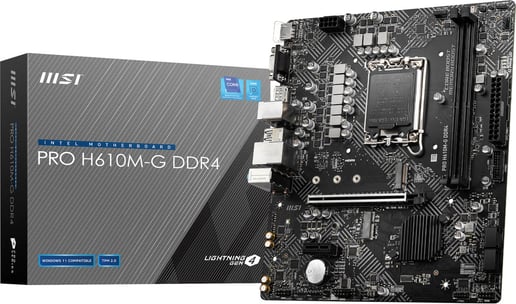 MSI PRO H610M-G DDR4 mATX Motherboard for Intel Socket 1700 CPUs