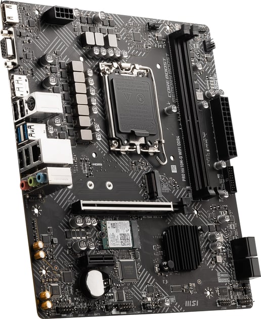 MSI PRO H610M-G WIFI DDR4 mATX Motherboard for Intel LGA1700 CPUs