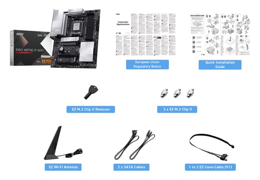 MSI PRO X870E-P WIFI ATX Motherboard for AMD AM5 CPUs