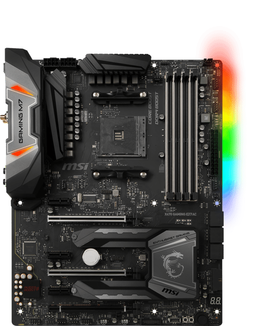 MSI X470 GAMING M7 AC ATX Motherboard for AMD AM4 CPUs