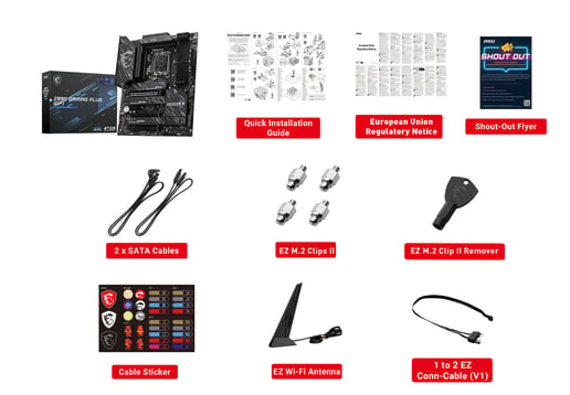 MSI Z890 GAMING PLUS WIFI ATX Motherboard for Intel LGA1851 CPUs