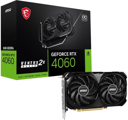 MSI GeForce RTX 4060 Ventus 2X OC 8GB GDDR6 Graphics Card